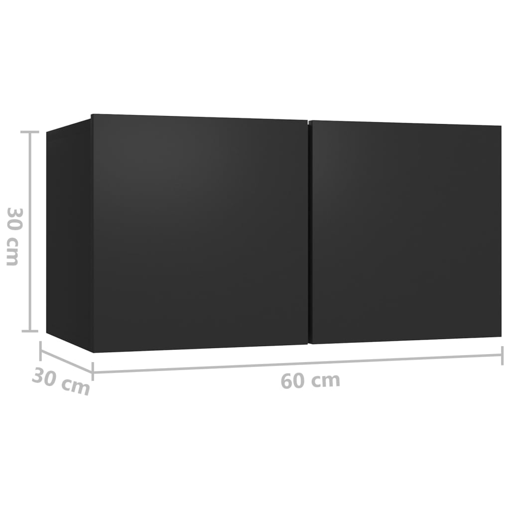 Tv-meubel hangend 60x30x30 cm bewerkt hout eikenkleurig