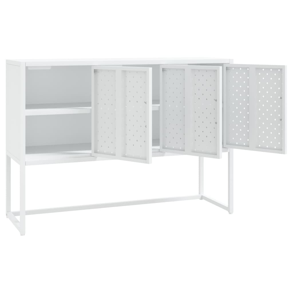 Dressoir 105x35x75 cm staal wit