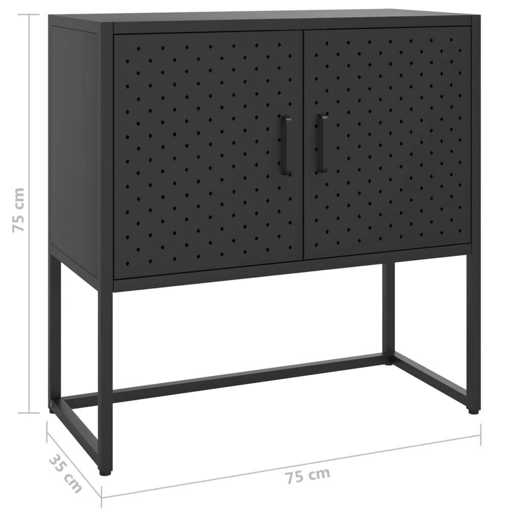 Dressoir 105x35x75 cm staal wit