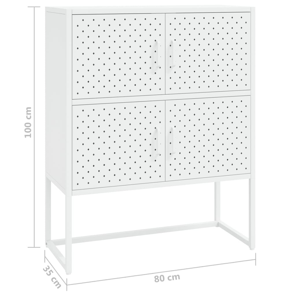 Hoge kast 80x35x100 cm staal