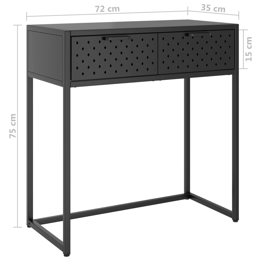 Wandtafel 72x35x75 cm staal