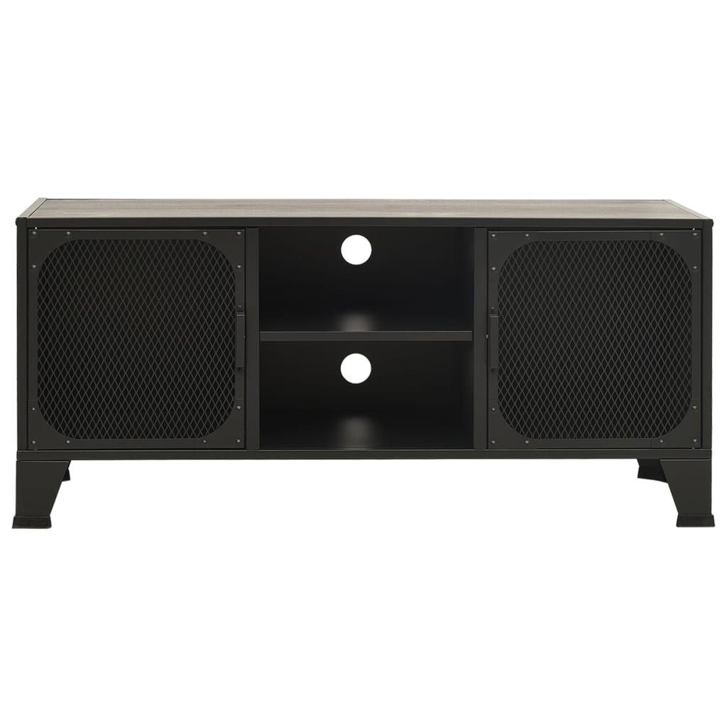 Tv-meubel 105x36x47 cm metaal en MDF rustiek bruin