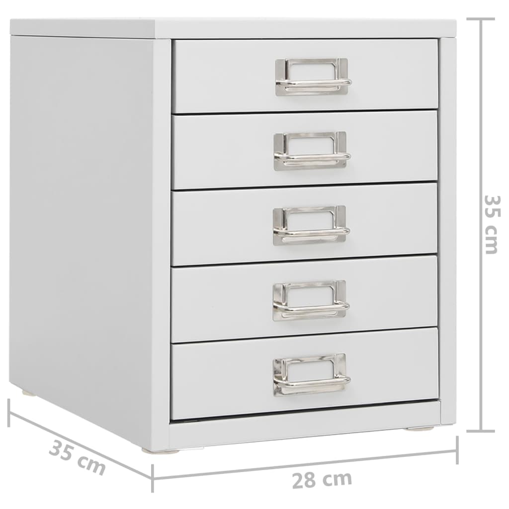 Armoire de bureau 28x35x35 cm métal gris