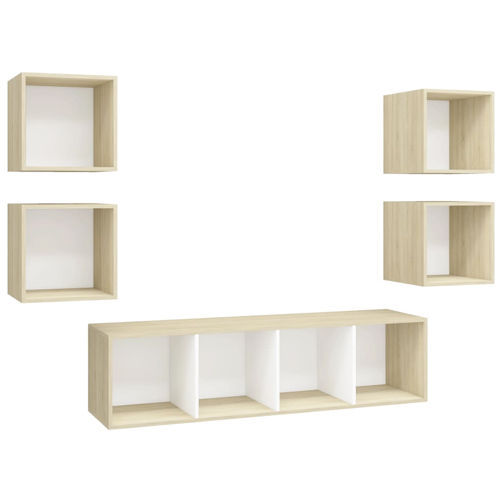 Ensemble de meubles TV 5 pièces en bois