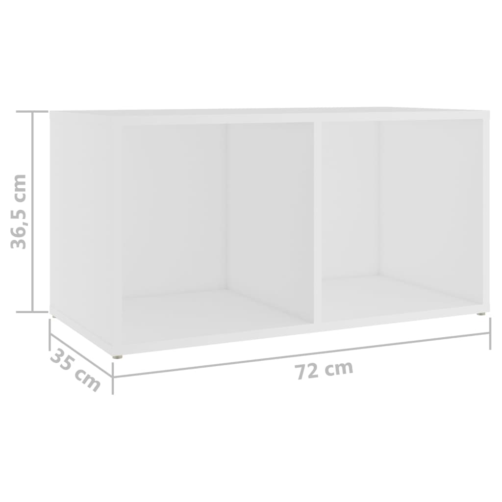 Meuble TV 2 pcs 72x35x36,5 cm fini bois-béton gris