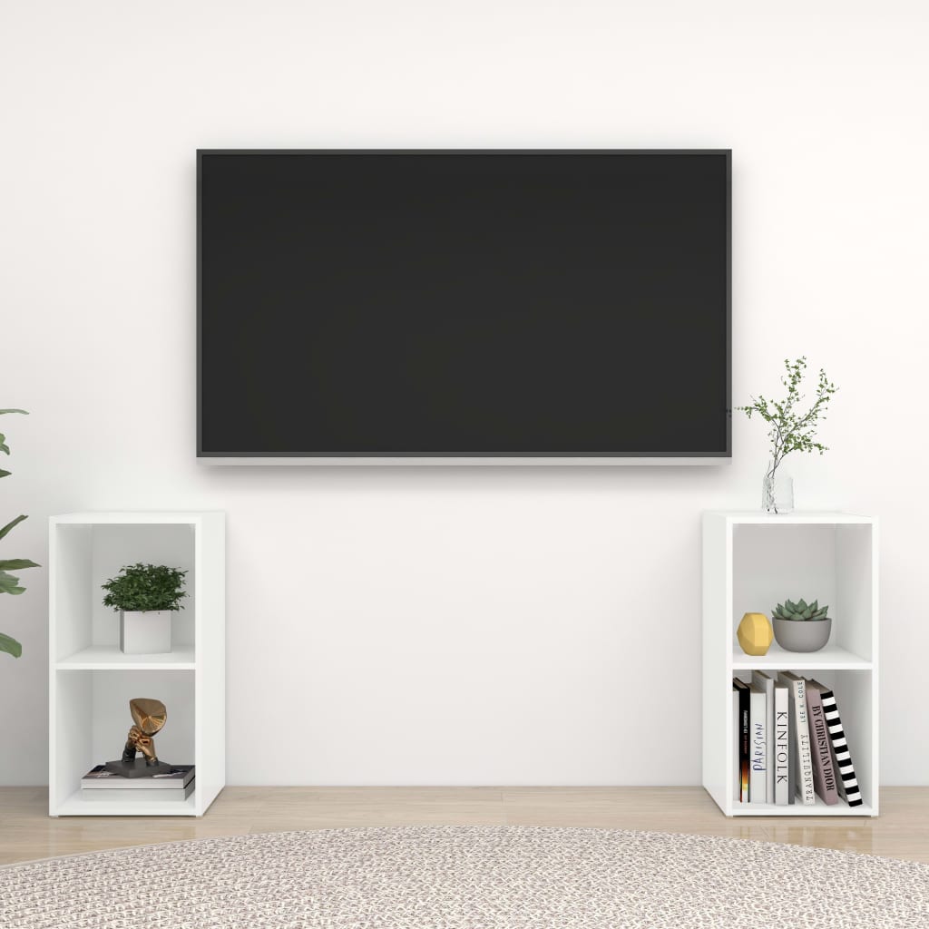 Tv-meubelen 2 st 72x35x36,5 cm bewerkt houtsonoma eikenkleurig