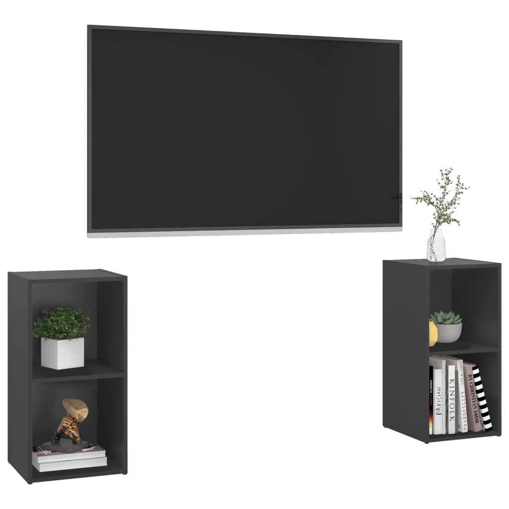 Tv-meubelen 2 st 72x35x36,5 cm bewerkt houtsonoma eikenkleurig