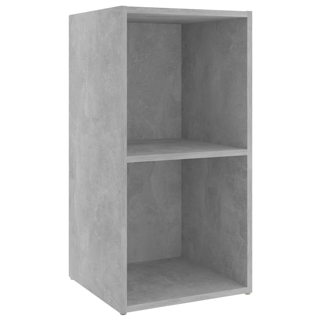 Meuble TV 2 pcs 72x35x36,5 cm fini bois-béton gris