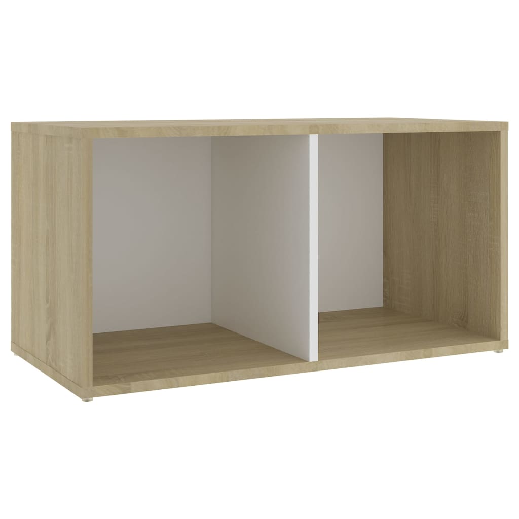 Meuble TV 2 pcs 72x35x36,5 cm fini bois-béton gris