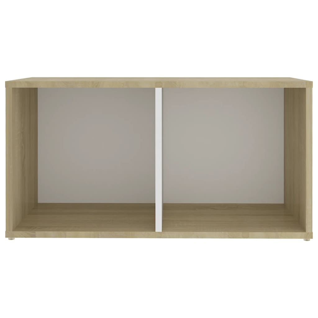 Meuble TV 2 pcs 72x35x36,5 cm fini bois-béton gris