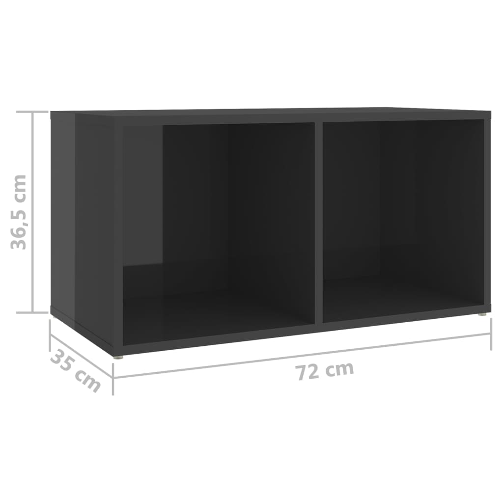 Tv-meubelen 2 st 72x35x36,5 cm bewerkt houtgrijs