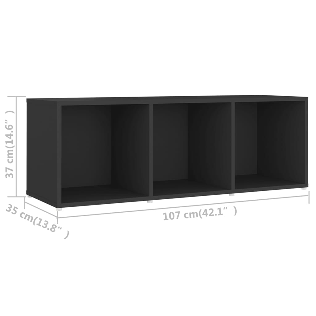 Meuble TV 2 pcs 72x35x36,5 cm fini bois-béton gris