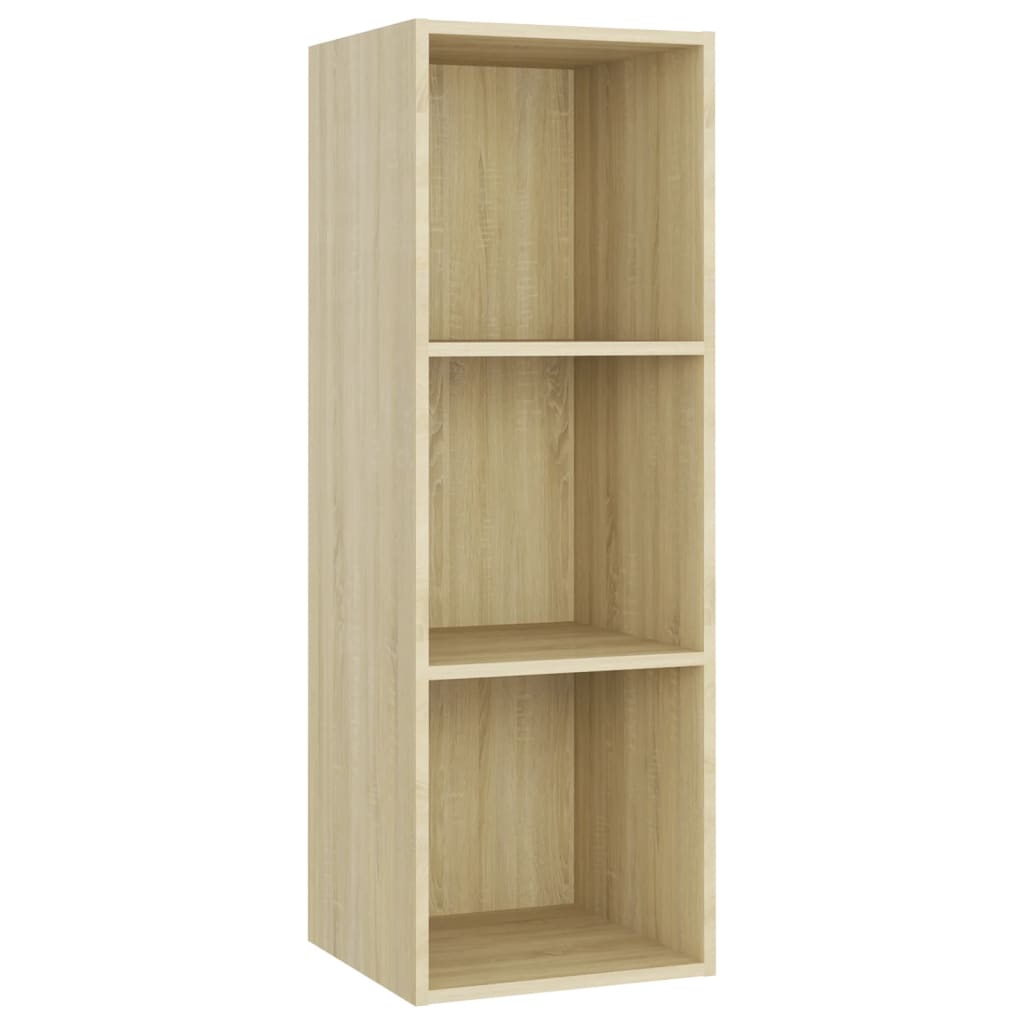 Meuble TV 2pcs 72x35x36,5 cm bois fini couleur chêne blanc