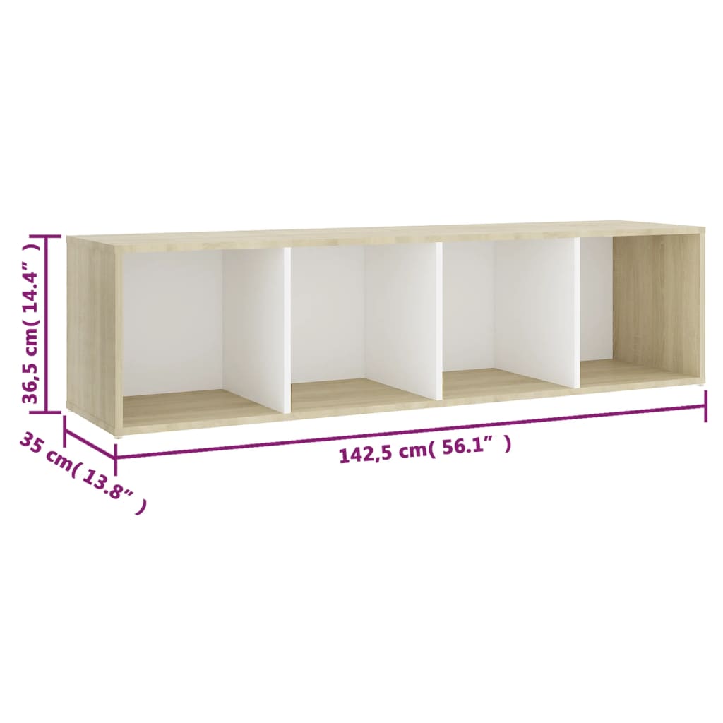 Meuble TV 2 pcs 72x35x36,5 cm fini bois-béton gris