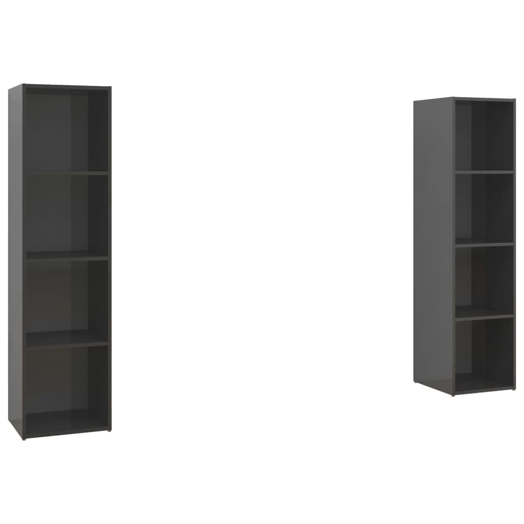 Meuble TV 2 pcs 72x35x36,5 cm bois fini chêne sonoma coloré