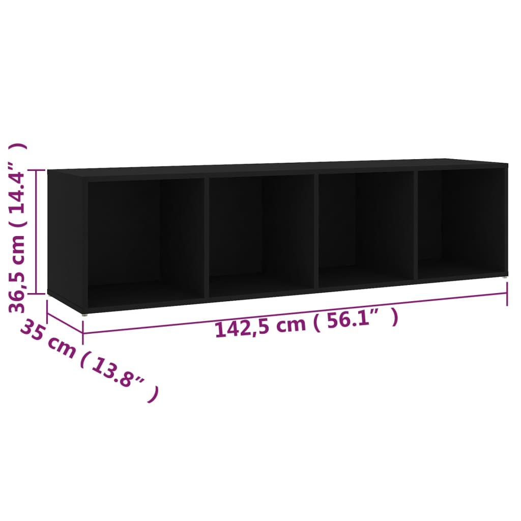 Meuble TV 2 pcs 72x35x36,5 cm bois d'ingénierie