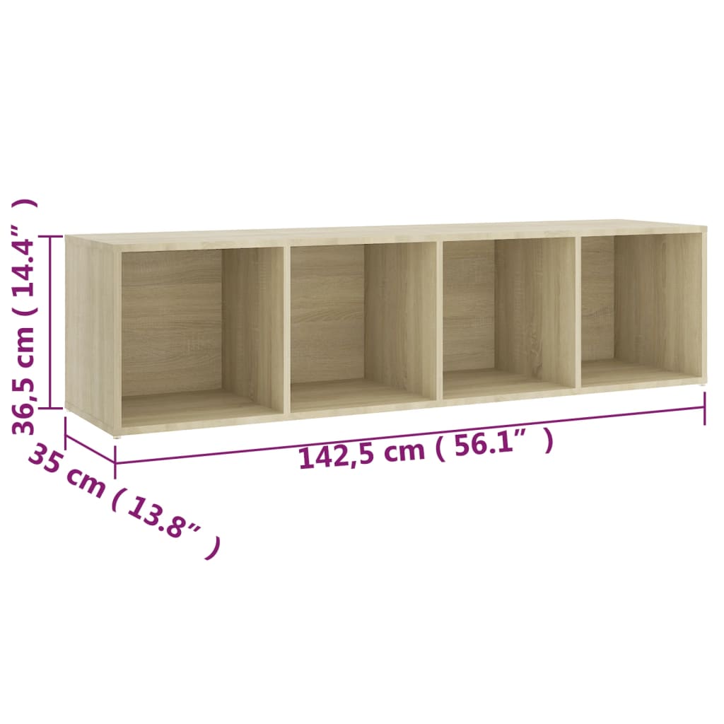 Meuble TV 2 pcs 72x35x36,5 cm bois d'ingénierie