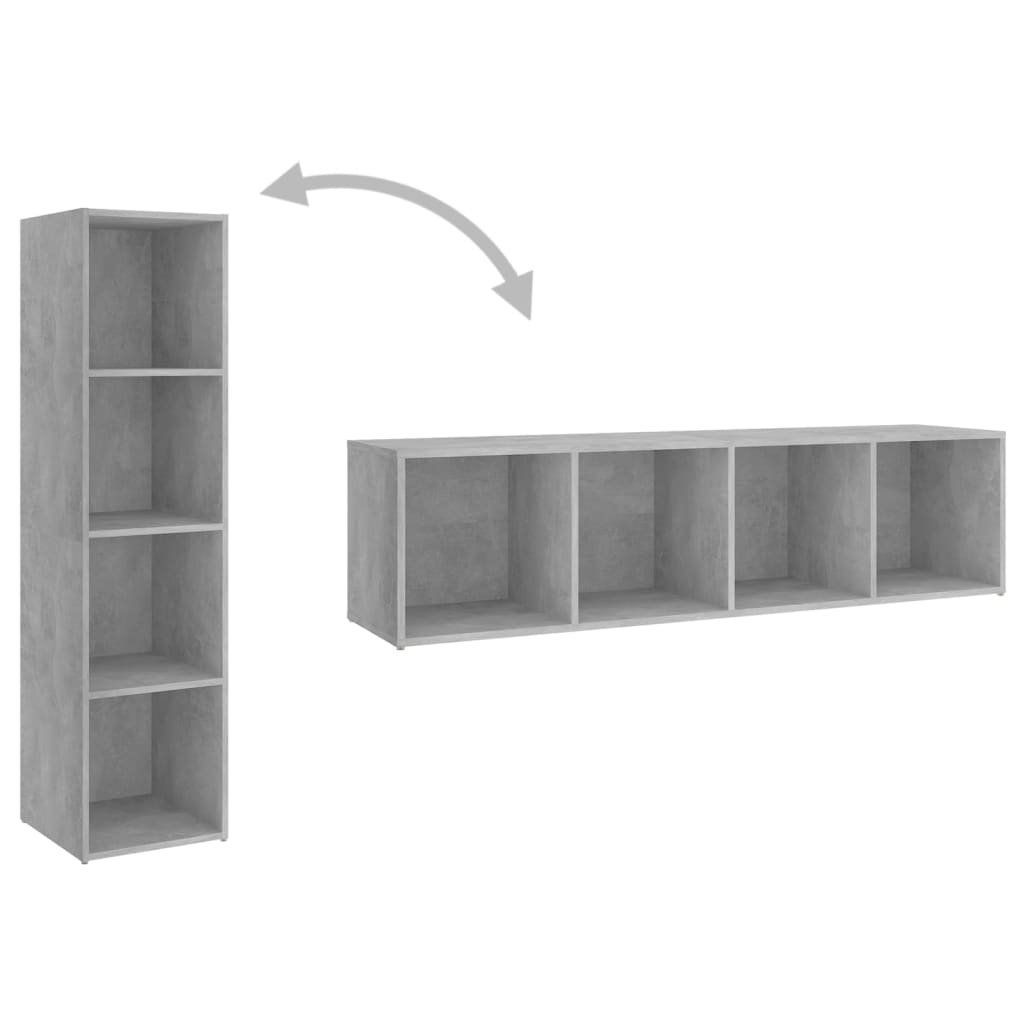 Meuble TV 2 pcs 72x35x36,5 cm bois d'ingénierie