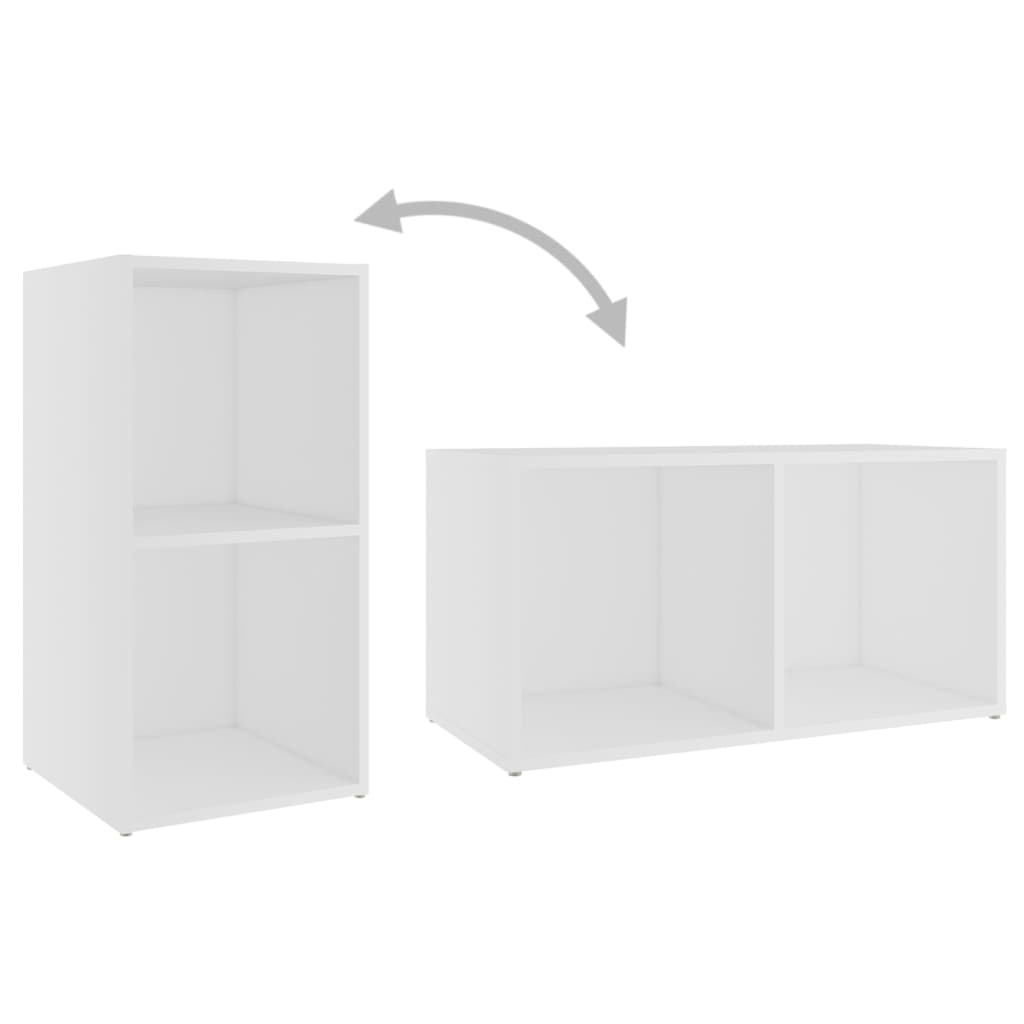 Meuble TV 2 pcs 72x35x36,5 cm bois d'ingénierie