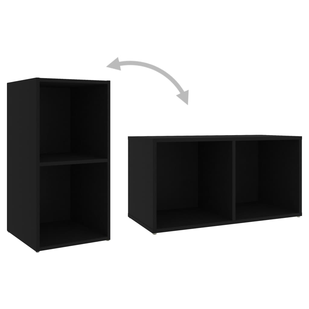 Meuble TV 2 pcs 72x35x36,5 cm bois d'ingénierie