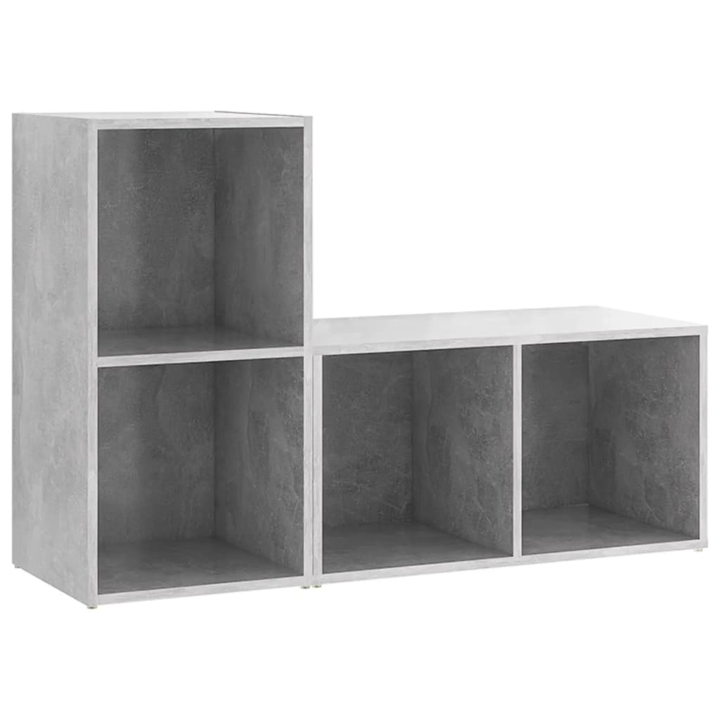 Meuble TV 2 pcs 72x35x36,5 cm bois d'ingénierie