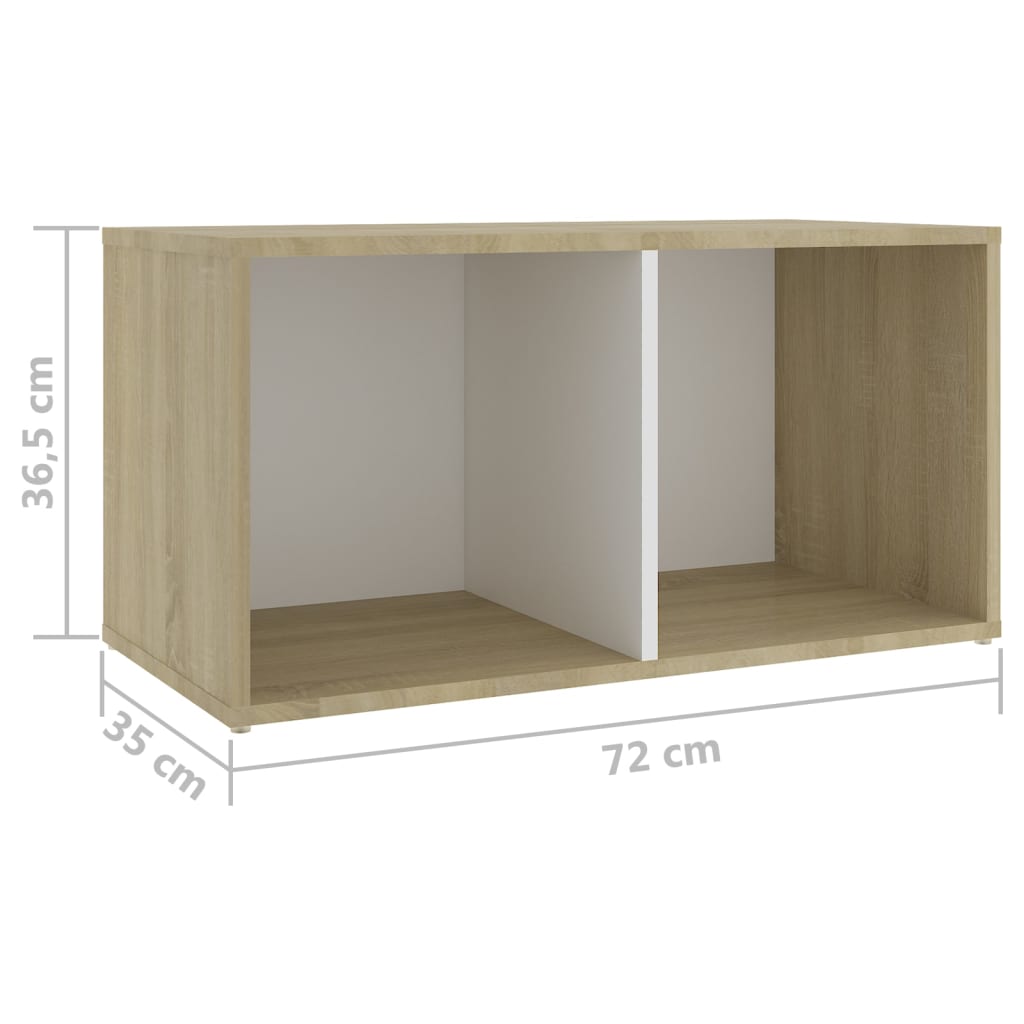 Meuble TV 2 pcs 72x35x36,5 cm bois d'ingénierie