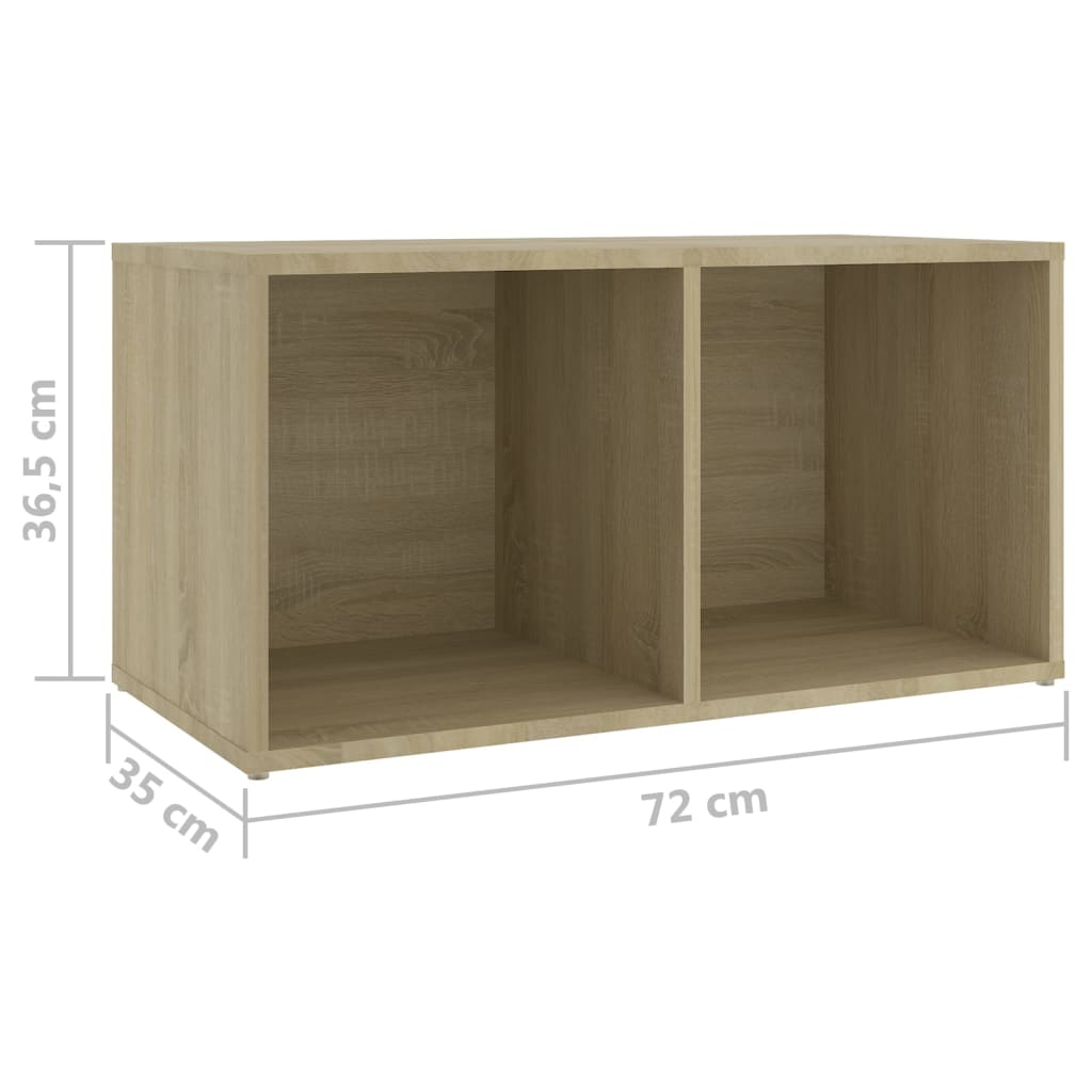 Tv-meubelen 4 st 72x35x36,5 cm bewerkt hout eikenkleurig