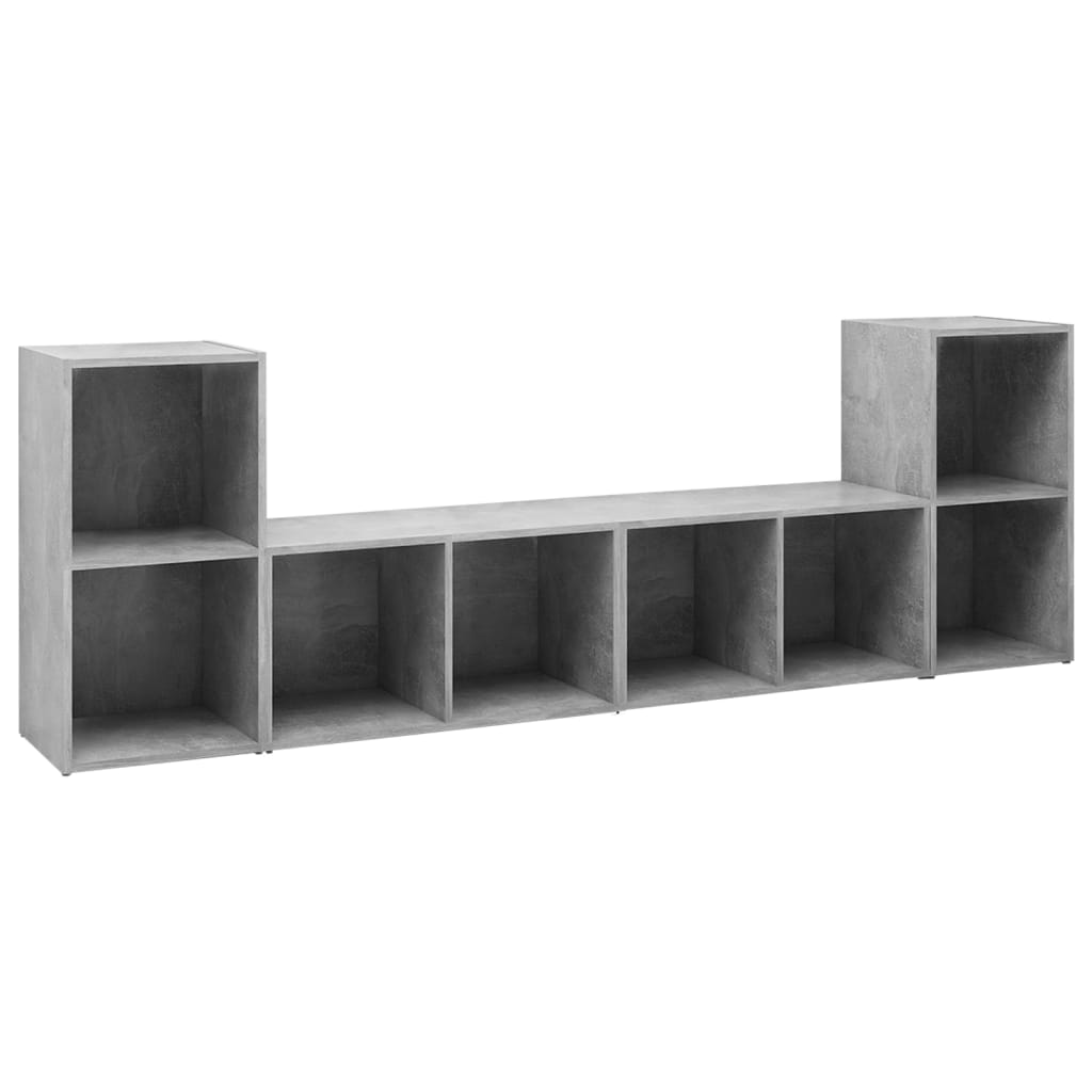 Tv-meubelen 4 st 72x35x36,5 cm bewerkt hout hoogglans wit