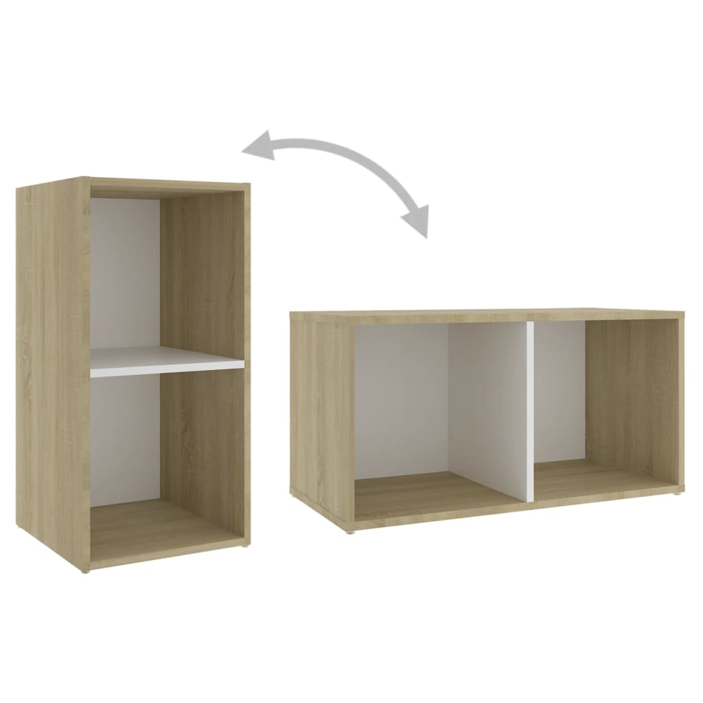 Tv-meubelen 4 st 72x35x36,5 cm bewerkt hout hoogglans wit