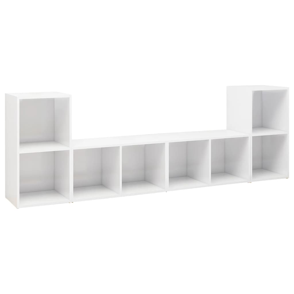 Tv-meubelen 4 st 72x35x36,5 cm bewerkt hout eikenkleurig