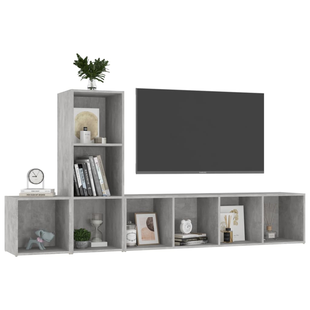 Ensemble de meubles TV 3 pièces en bois