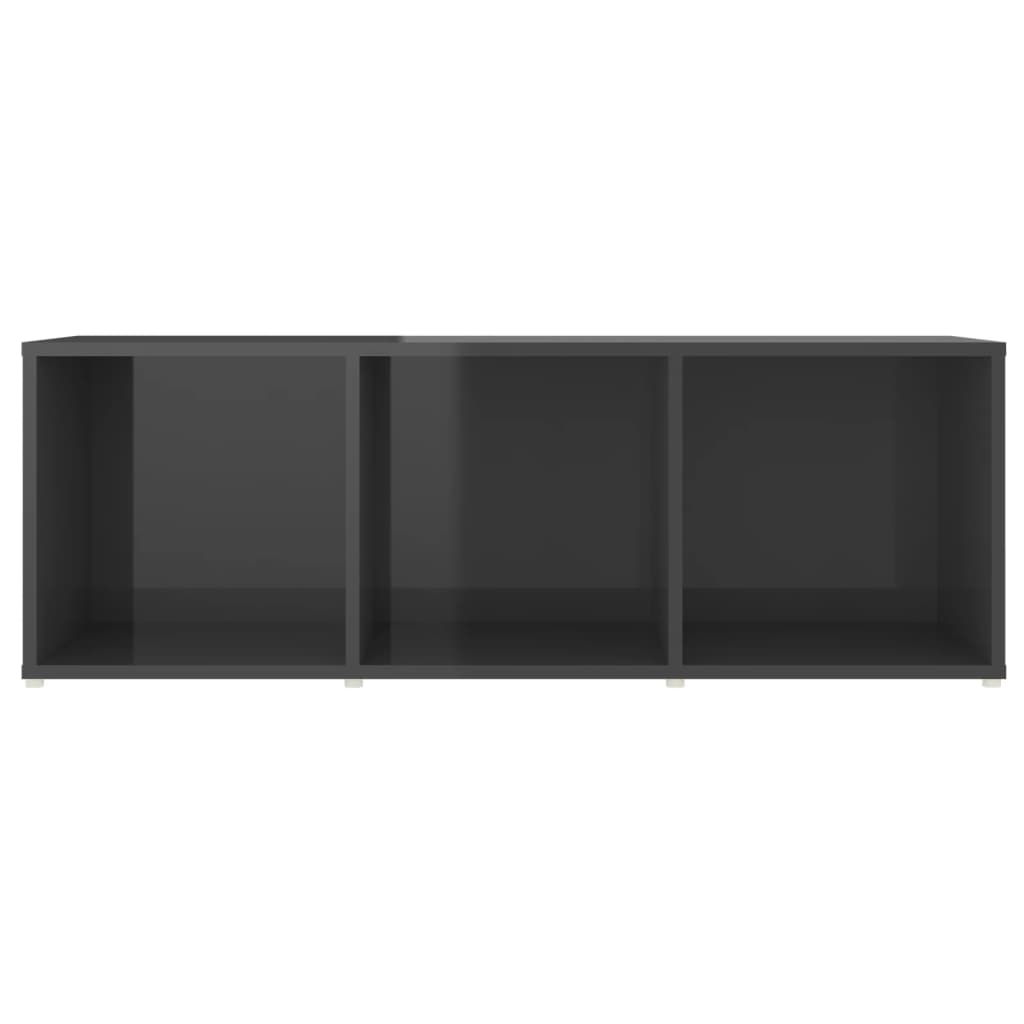 Tv-meubelen 4 st 107x35x37 cm spaanplaat hoogglans grijs