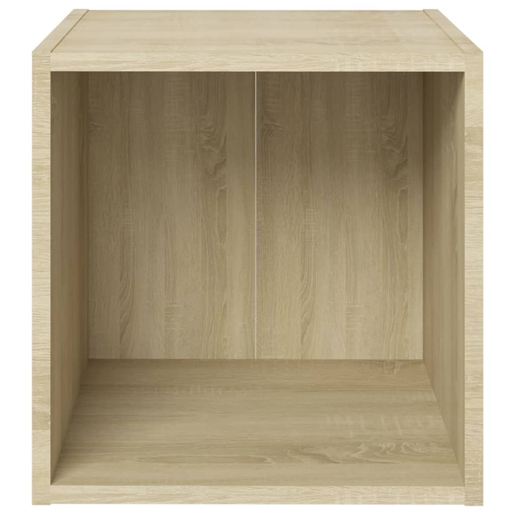 Ensemble meuble TV 8 pièces en bois coloris chêne