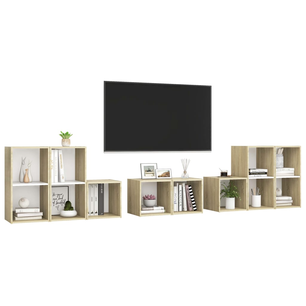 Ensemble de meubles TV 8 pièces en bois