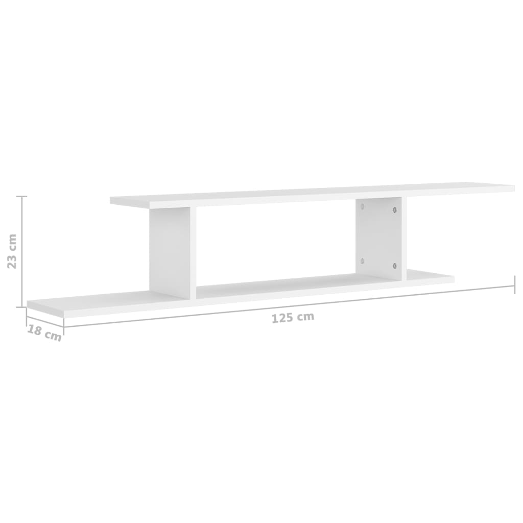 Tv-wandschap 125x18x23 cm bewerkt hout artisanaal eikenkleurig