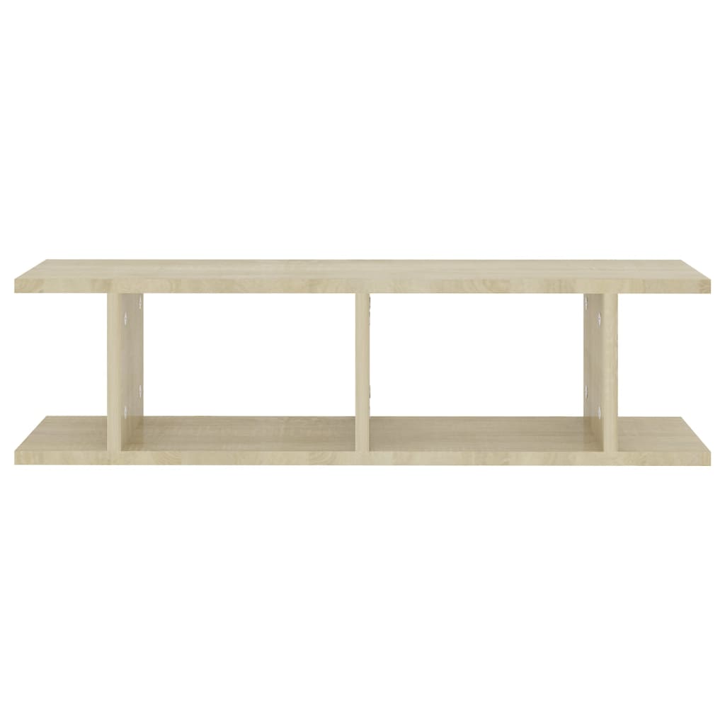 Wandschappen 2 st 75x18x20 cm bewerkt hout wit