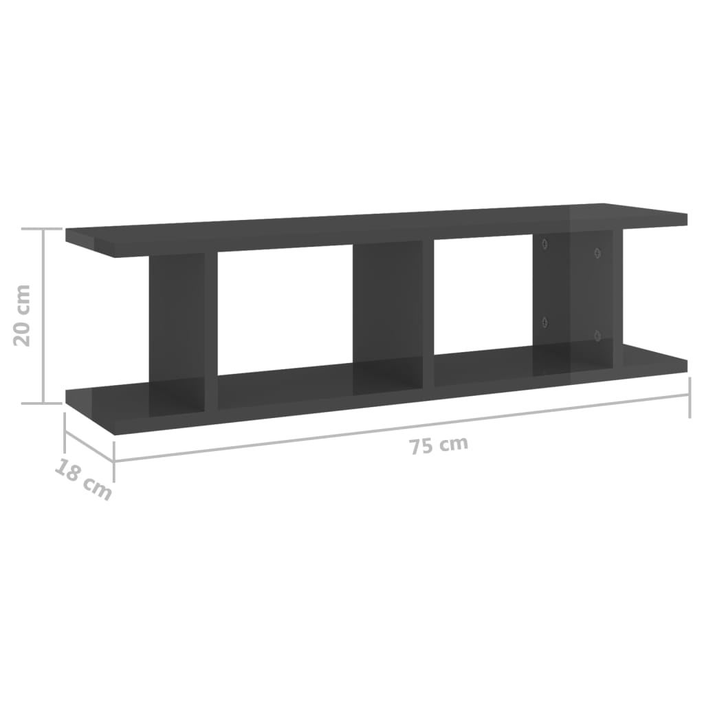 Wandschappen 2 st 75x18x20cm bewerkt hout artisanaal eikenkleur