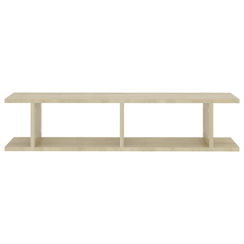 Wandschappen 2 st 75x18x20 cm bewerkt hout wit