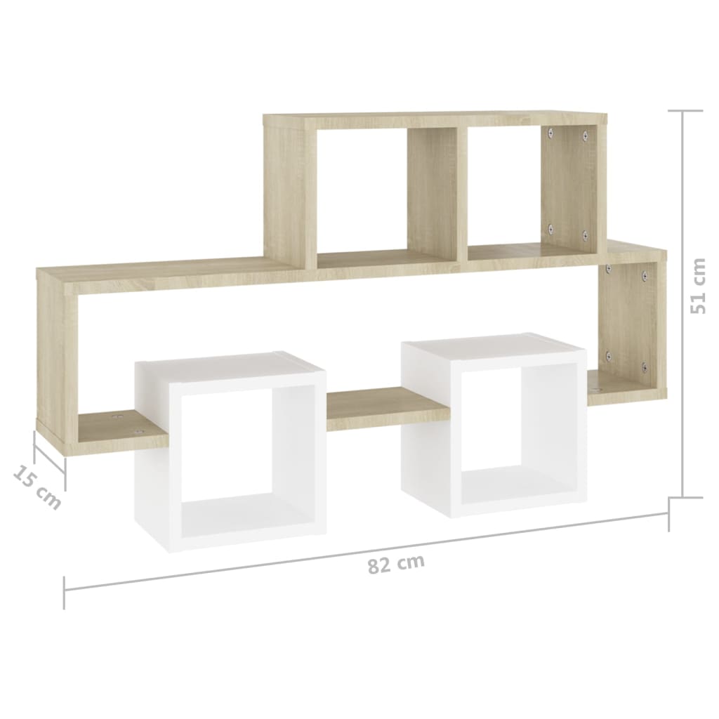 Etagère murale en forme de voiture 82x15x51 cm bois fini