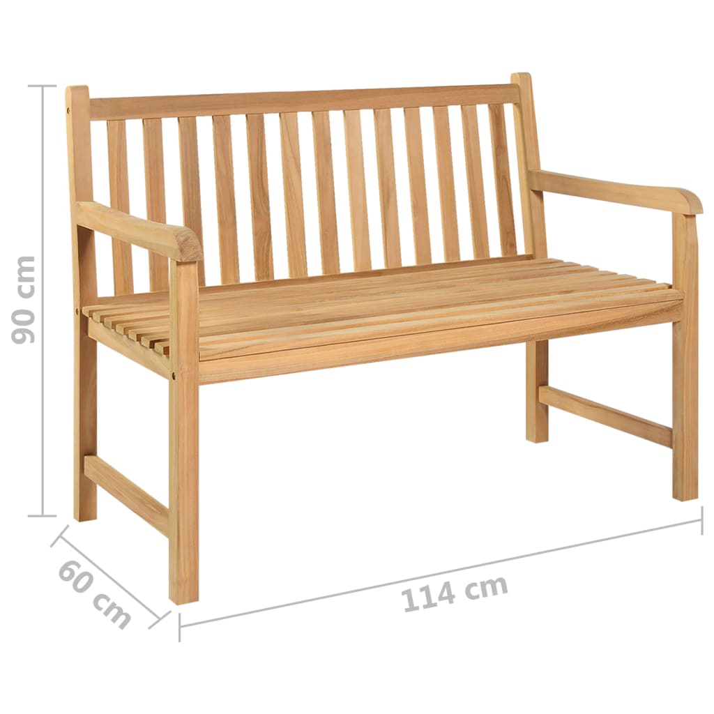 Banc de jardin 114 cm en teck massif