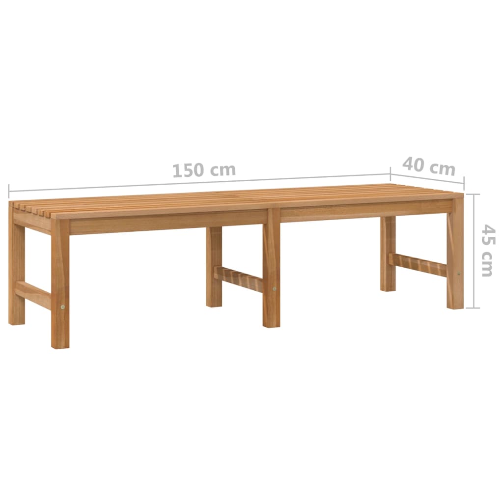 Banc de jardin 150 cm en teck massif