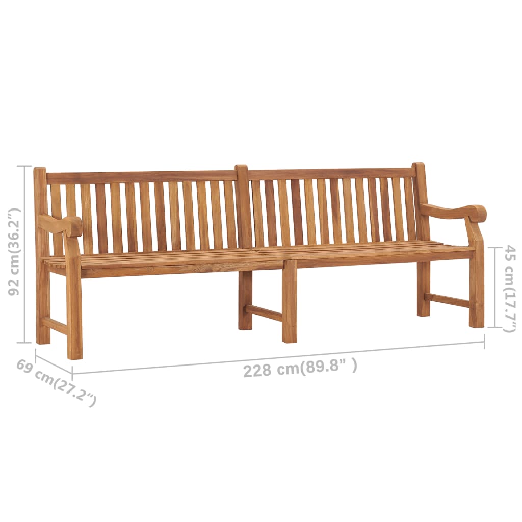 Banc de jardin 114 cm en teck massif