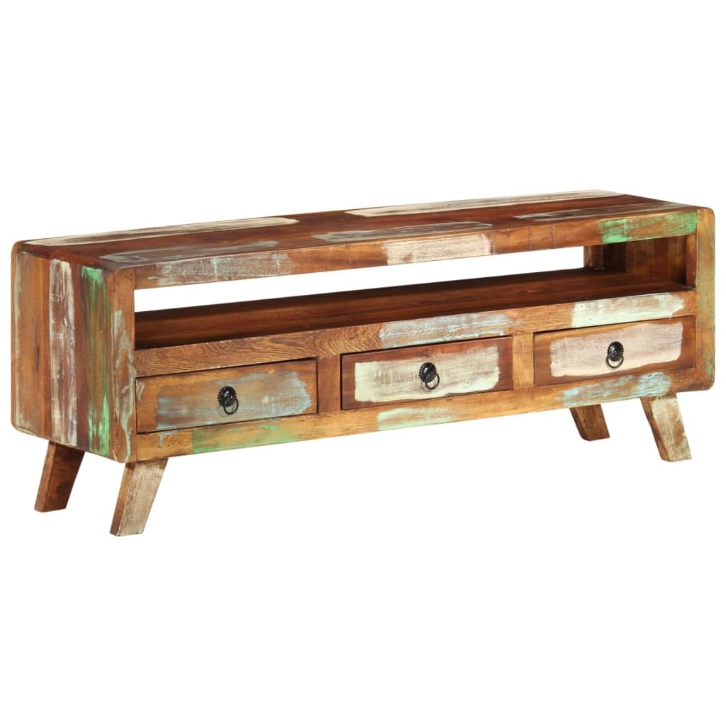 Tv-meubel 110x30x40 cm massief mangohout