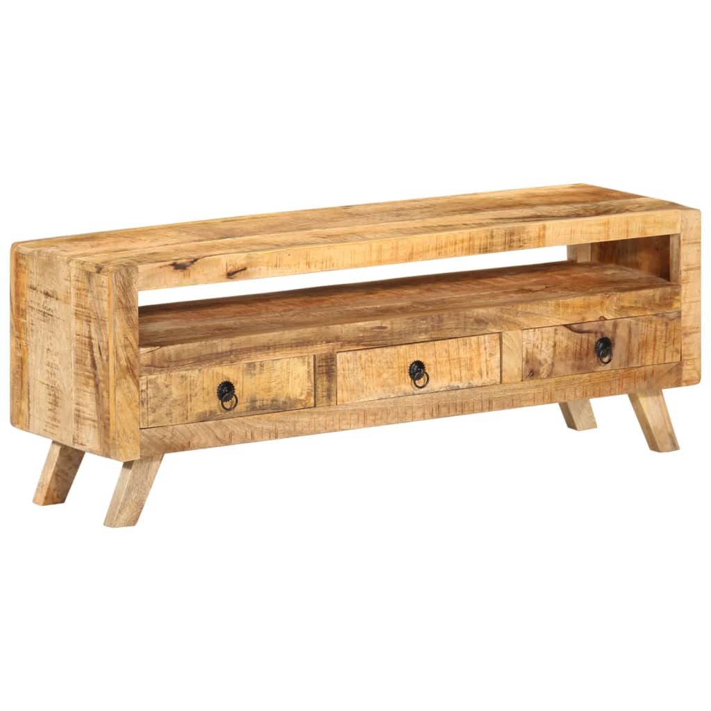 Meuble TV 110x30x40 cm en bois de manguier massif