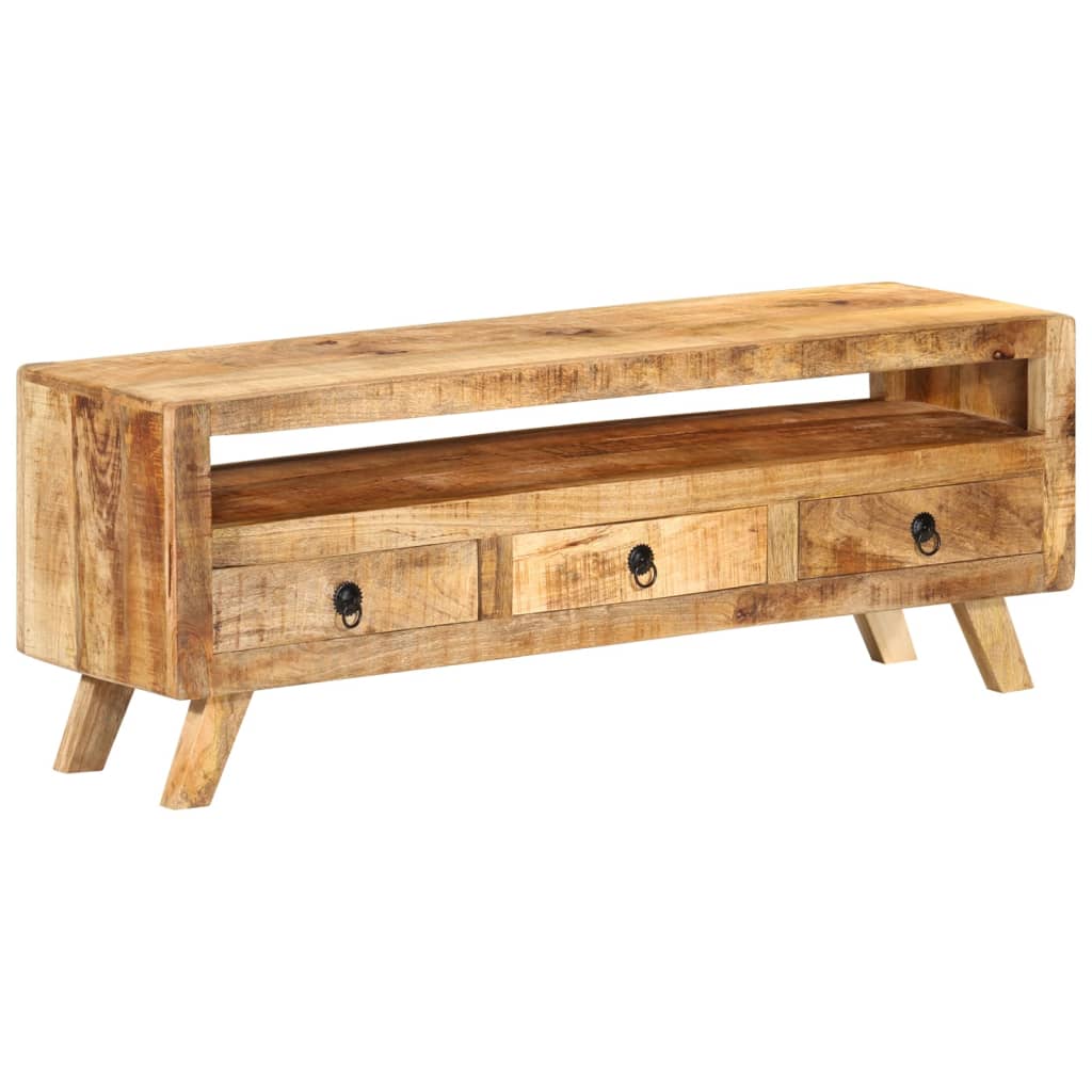 Meuble TV 110x30x40 cm en bois de manguier massif