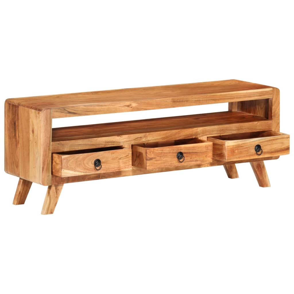 Meuble TV 110x30x40 cm en bois de manguier massif