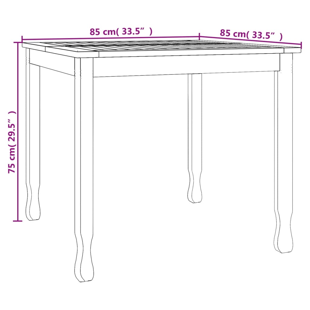 Tuintafel 200x90x75 cm massief teakhout