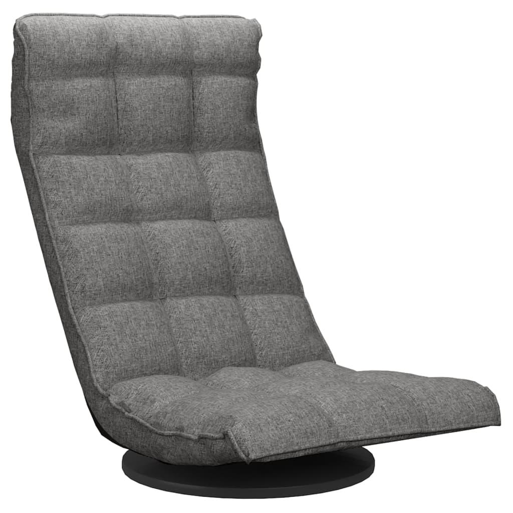 Chaise de sol pivotante en tissu gris clair