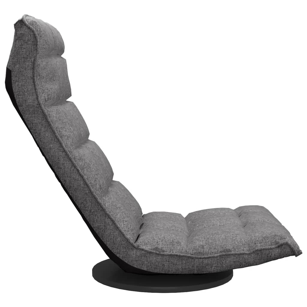 Chaise de sol pivotante en tissu gris clair