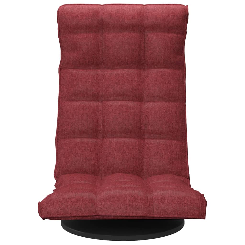 Chaise de sol pivotante en tissu rouge vin